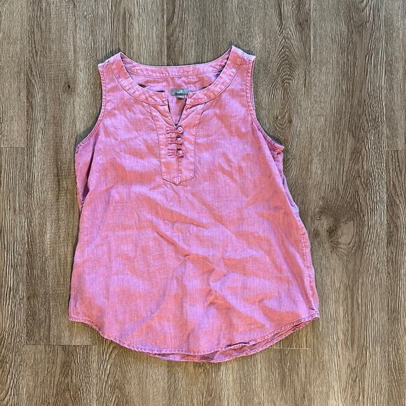J. Jill Pink Linen Tank Top XS Petite - Picture 1 of 5